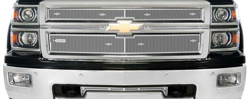2014-2015 Chev Silverado 1500 Honeycomb Grill Without Badge,Without Licence Plate, With Tow Hooks, Bumper Screen Included