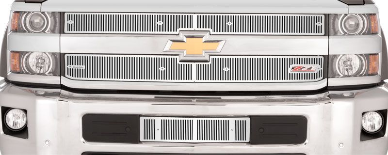 2015-2018 Chev Silverado 2500-3500 with 4-Bar Grill, Z71 Badge, Bumper Screen Included