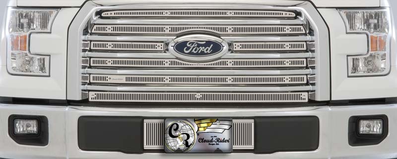 2015-2017 Ford F150 XLT (Billet Grill), Without Appearance Package, With Licence Plate, Without Block Heater, Bumper Screen Included