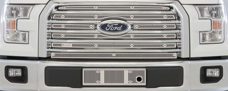 2015-2017 Ford F150 XLT (Billet Grill), Without Appearance Package, Without Licence Plate, With Block Heater, Bumper Screen Included