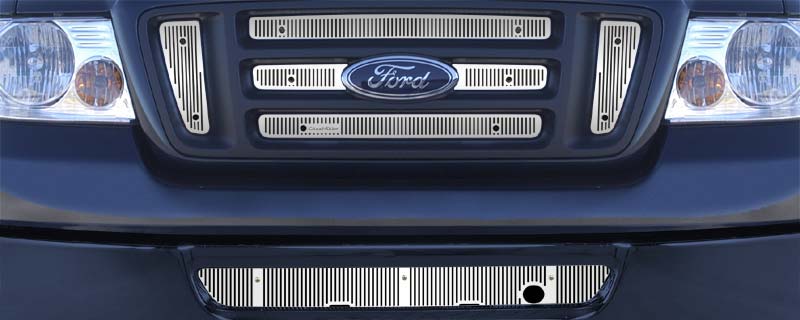 2006-2008 Ford F150 XL, Bar Grill With Honeycombs, Without Licence Plate, With Block Heater, Bumper Screen Included