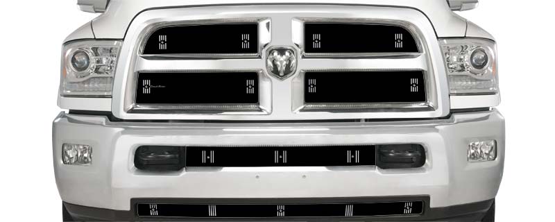 2013-2017 Dodge Ram 2500-3500 Chrome Perforated Grill, Bumper Screen Included