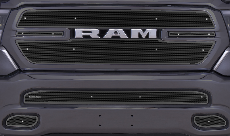 2019-2021 Dodge Ram 1500 Sport & Big Horn with Bar Grille, without Upper Front Camera & without Park Sensor, Bumper Screen Included