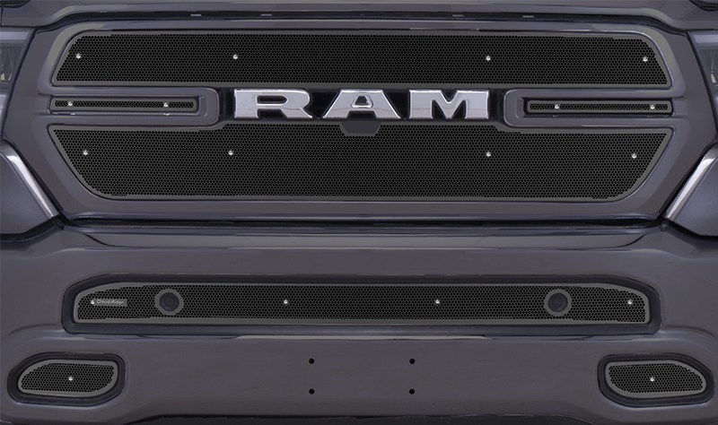 2019-2021 Dodge Ram 1500 Bighorn and Sport models with Bar Grille, with Upper Front Camera & Park Sensor, Bumper Screen Included