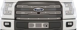 [24-4314] 2015-2017 Ford F150 Lariat & King Ranch (3 Bar Grill), Without Appearance Package, With Technology Package, Without Licence Plate, With Block Heater, Bumper Screen Included