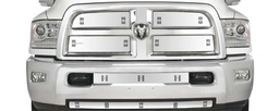 [25-3584] 2013-2017 Dodge Ram 2500-3500 Chrome Perforated Grill, Bumper Screen Included