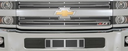 [29-1096] 2018-2019 Chev Silverado 2500-3500, 2 Bar Grille with Z71 Badge, Bumper Screen Included