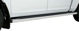 [40-3003-3] 2013-17 Dodge Ram 1500, Crew Cab 95" Step Bar (5" Oblong Mopar Chrome Tubular Side Step Bar) - Black Aluminum Step Board Filler