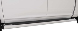 [40-3005-3] 2013-17 Dodge Ram 1500, Crew Cab 86" Step Bar (5" Oblong Mopar Chrome Tubular Side Step Bar) - Black Aluminum Step Board Filler