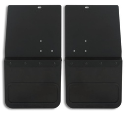 [809-1204R] 2015-2025 Chevrolet Silverado 2500/3500 Rear Kickback (Single Wheel) - Black Powdercoated Steel, 14" Advantage Flap without Stainless Insert