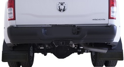 [811-3002R] 2019-2024 Ram 3500 Dually Kickback - Black Powdercoated Steel, 20" Fusion Flap without Stainless Insert